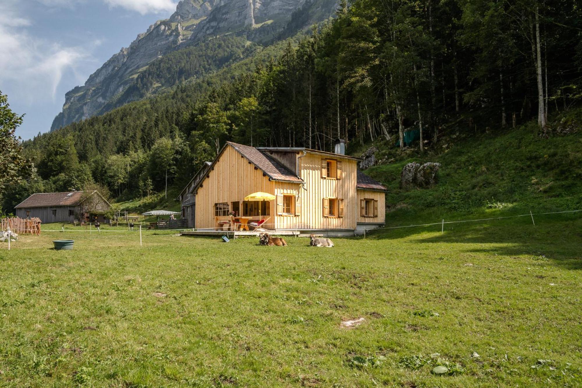 Schnepfau Ferienhaus Bernardas Huesle 빌라 외부 사진